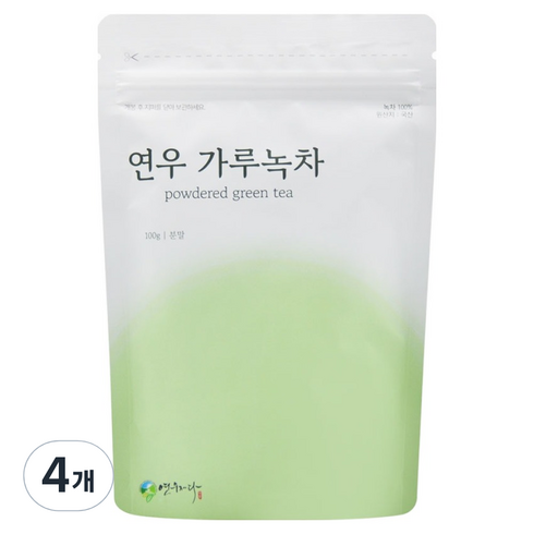 연우제다 가루녹차, 100g, 1개입, 4개