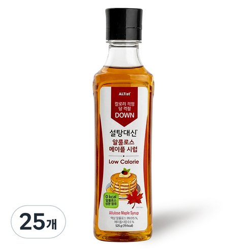 설탕대신 알룰로스 메이플 시럽, 525g, 25개