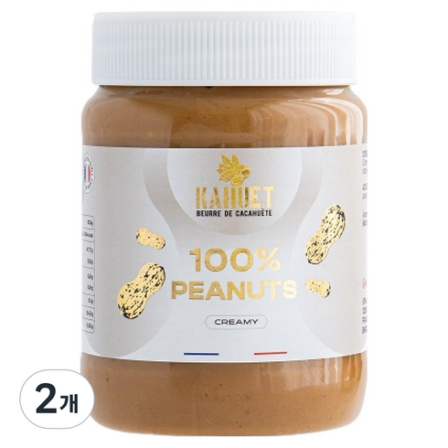 넛엑스퍼트 땅콩버터 크리미, 350g, 2개