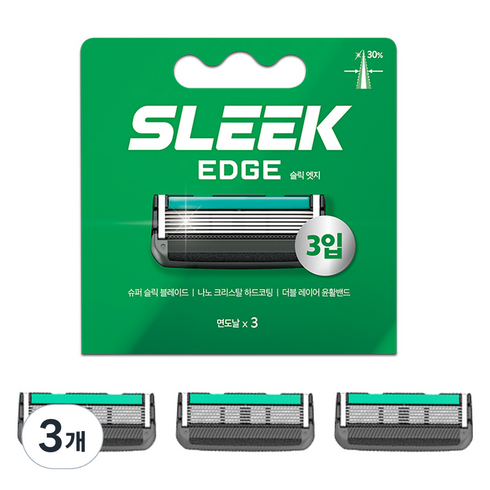 도루코 슬릭 엣지 면도날, 3개입, 3개