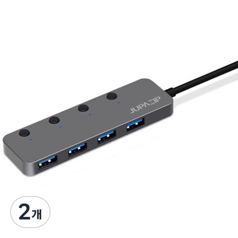 주파집 3.1 USB 허브 1.2m JP-hub 200, 혼합색상, 2개
