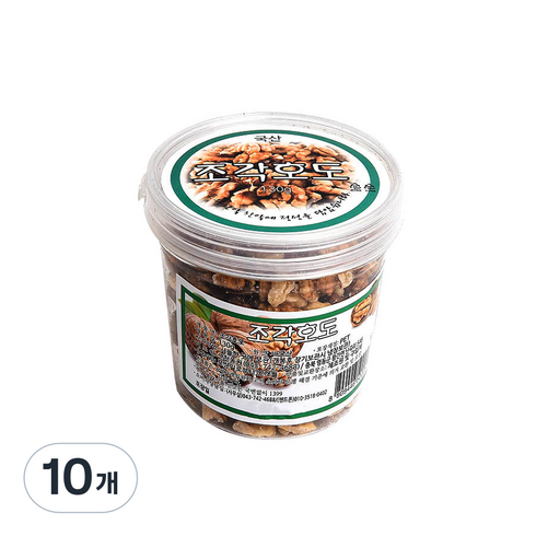 산천농원 충북 영동 소백산 조각 호두살, 130g, 10개