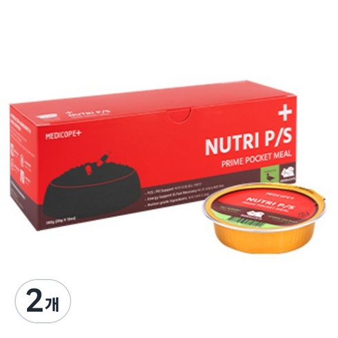 메디코펫 반려동물 프라임 포켓밀 뉴트리 P/S 습식사료 12p, 360g, 2개, 투약보조(저알러지)