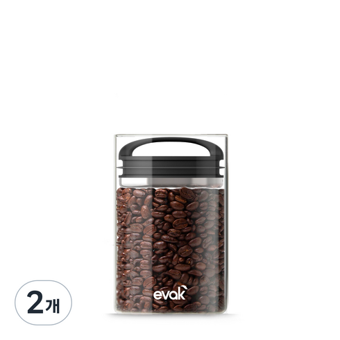 prepara EVAK 커피 컴팩 진공밀폐용기 미디엄 709ml, 혼합색상, 2개