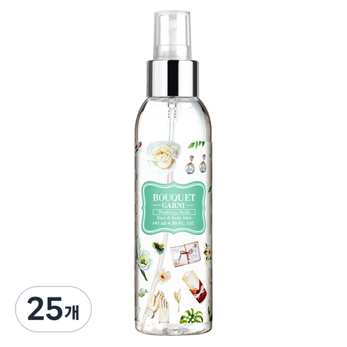 부케가르니 프레그런스드 헤어&바디미스트 웨딩브라이드, 25개, 145ml