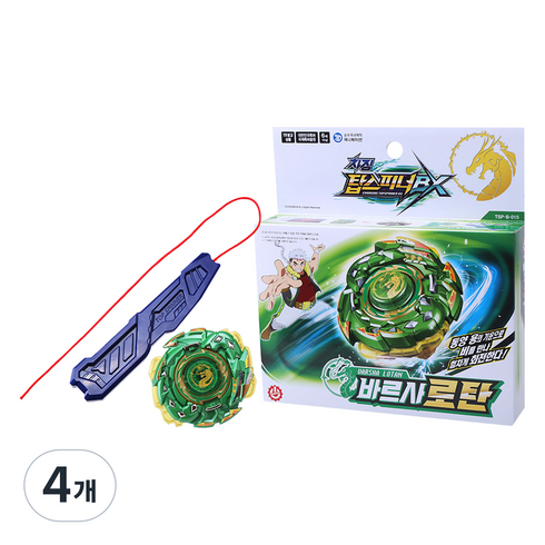 차징탑스피너 BX 바르사 로탄 배틀팽이, 혼합색상, 4개