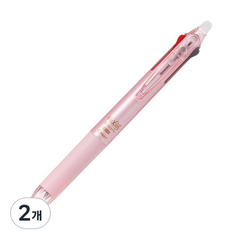 프릭션 볼 슬림 3색 볼펜 0.38mm, 펄핑크, 2개