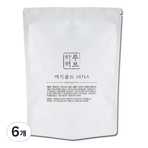 하루허브 메리골드차 대용량, 1g, 50개입, 6개
