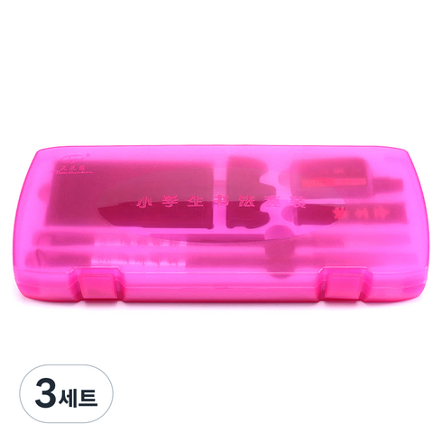 미니띠네 미니제이드 학생용 서예붓 2종 세트 핑크, 0.7 x 18.5 cm, 3세트