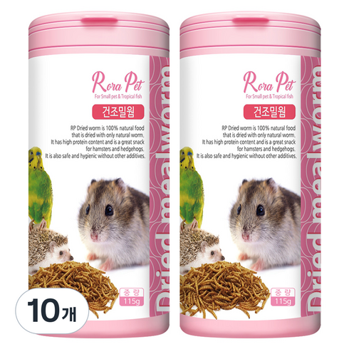 로라펫 건조밀웜 간식, 115g, 10개