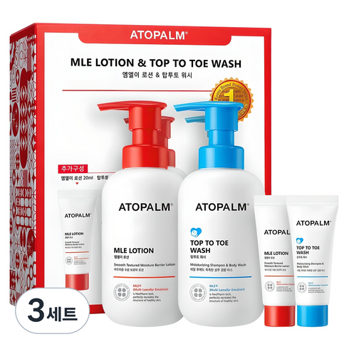 아토팜 엠엘이 로션 + 탑투토 워시 기획세트, 3세트