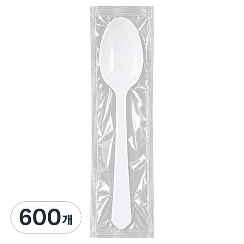 이로울생활 일회용 스푼 화이트, 600개, 1개입