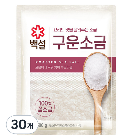 백설 구운소금, 500g, 30개