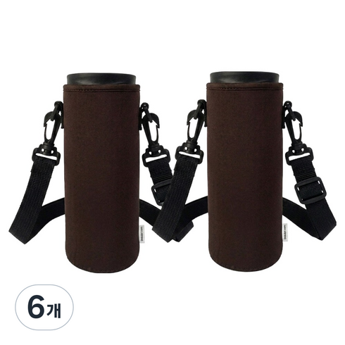 뷰레이터닷컴 펠트 텀블러 보틀 물병 가방 550ml, 브라운, 6개