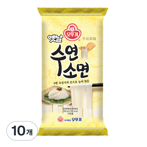 오뚜기옛날 수연소면, 500g, 10개
