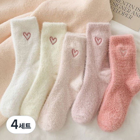 러브 임산부 수면양말 5켤레 세트, 4세트