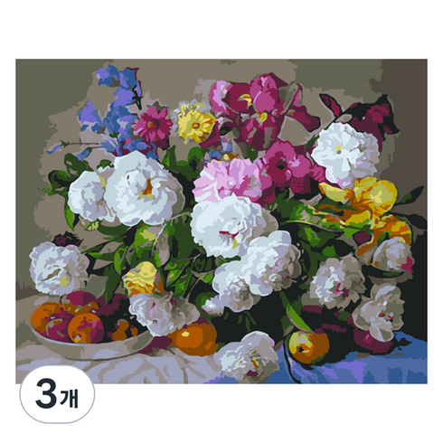 모모픽스페인팅 DIY명화그리기 40 x 50 cm, I26 식탁위의 화병, 3개