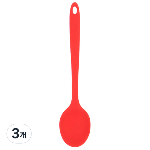 투데코 실리콘 이유식 스패츌러, 레드, 3개