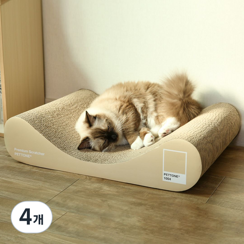 펫톤 고양이 소파 스크래쳐, 베이지, 4개