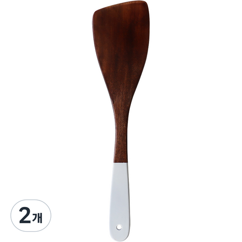 블룸엣홈 옻칠 사선 뒤집개, 화이트, 2개