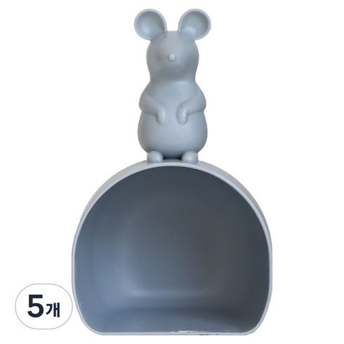 마우스 쌀 계량컵, 그레이, 180ml, 5개