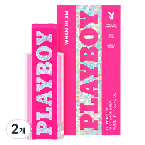 플레이보이 왬글램 오 드 뚜왈렛, 40ml, 2개