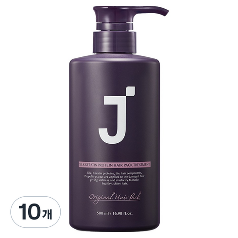 제이숲 실크 케라틴 헤어팩 트리트먼트 피오니향, 500ml, 10개