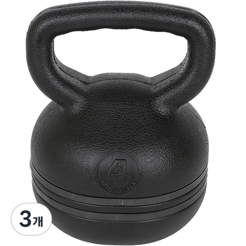 아리프 라인 케틀벨, 블랙, 4kg, 3개