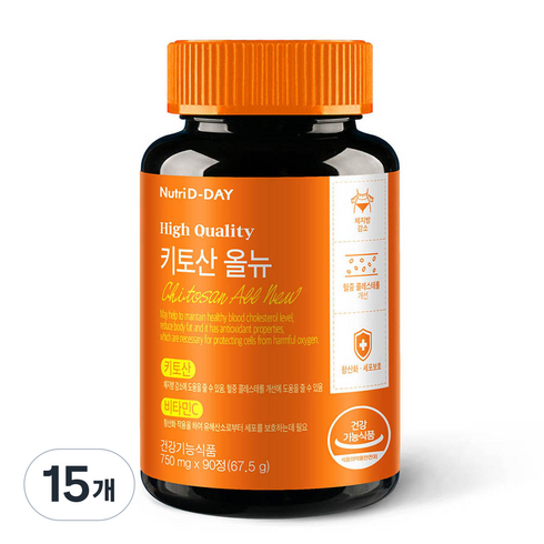 뉴트리디데이 다이어트 키토산 올뉴, 90정, 15개