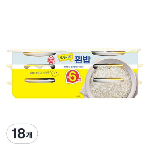 오뚜기 오뚜기밥 흰밥, 210g, 18개