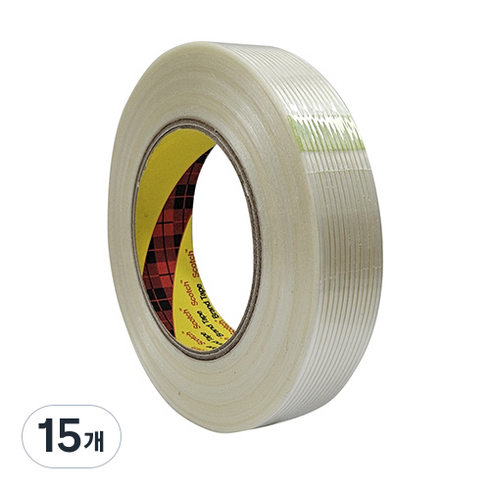 스카치 쓰리엠 필라멘트 테이프 투명 24mm x 55m, 15개