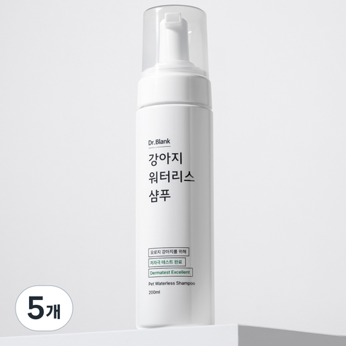 닥터블랭크 강아지 워터리스 샴푸, 200ml, 1개입, 5개