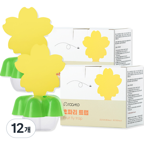 룸디 초파리 트랩 유인제 세트, 12개, 1세트