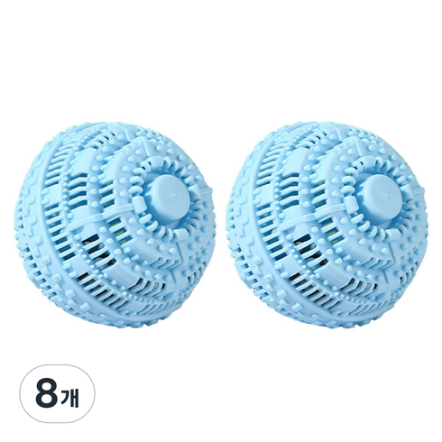 주앤지 무세제 세라믹 실리콘 세탁볼, 블루, 8개