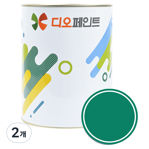 디오페인트 세라믹 플러스 결로 곰팡이 방지용 페인트, 비비드22 파인그린, 1L, 2개