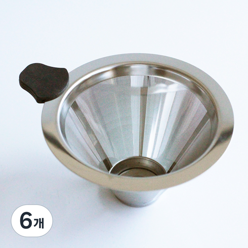 아카시아 304스테인레스 핸드드립 커피 스텐 드리퍼 베이직, 6개, 단품, 140ml
