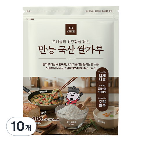 배대감 만능 국산 쌀가루, 900g, 10개