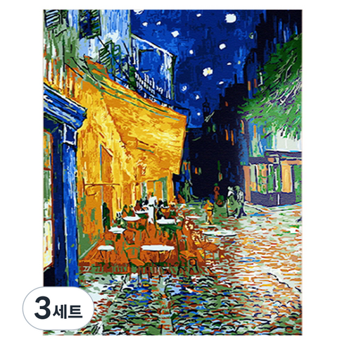 아트조이 DIY 명화 그리기 세트 40 x 50 cm 세로형, 밤의 카페테라스, 3세트