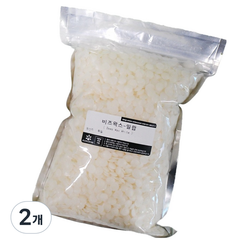 비즈왁스 밀랍 600g, 화이트, 2개