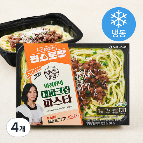 아워홈 온더고 대파크림 파스타 (냉동), 295g, 4개