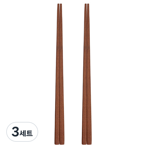 니코트 우드 2인 젓가락 세트, 베이직, 젓가락 2p, 3세트