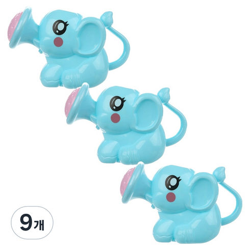 바른코리아 목욕놀이 코끼리 물놀이 물뿌리개 가든놀이, 9개, 블루