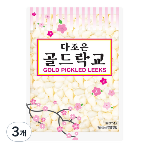 이엔푸드 다조은 골드락교, 1kg, 3개
