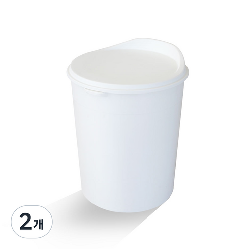 리빙숲 플라스틱 다용도 수납 스툴, 화이트, 54L, 2개