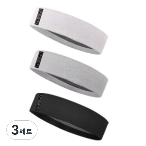 루나핏 힙업 스쿼트 밴드 무지 3종 세트, 라이트그레이+다크그레이+블랙, 3세트