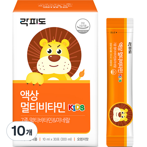 락피도 액상 멀티비타민 KIDS 30p, 300ml, 10개