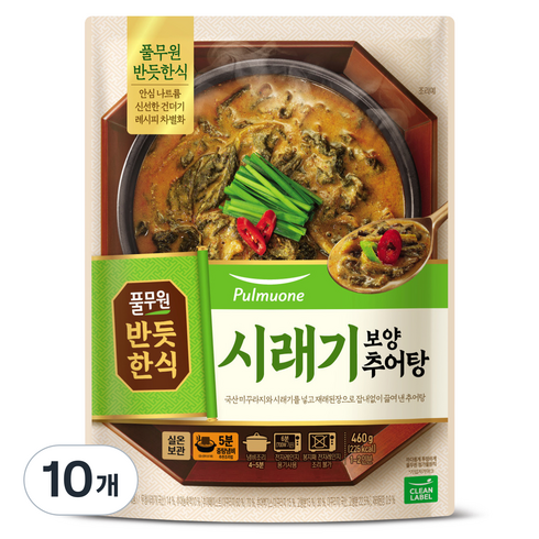 풀무원 반듯한식 시래기 보양 추어탕, 460g, 10개