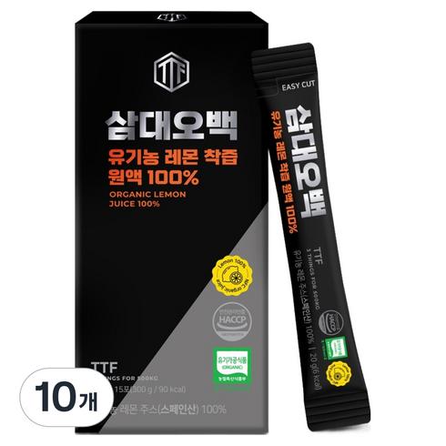 삼대오백 유기농 레몬 100% 착즙 원액, 20g, 150개