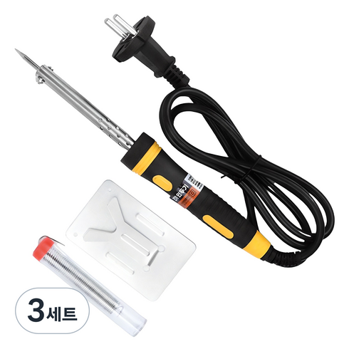 몬스툴 전기 인두기 + 받침대 + 땜납 세트, LX1190-30, 3세트