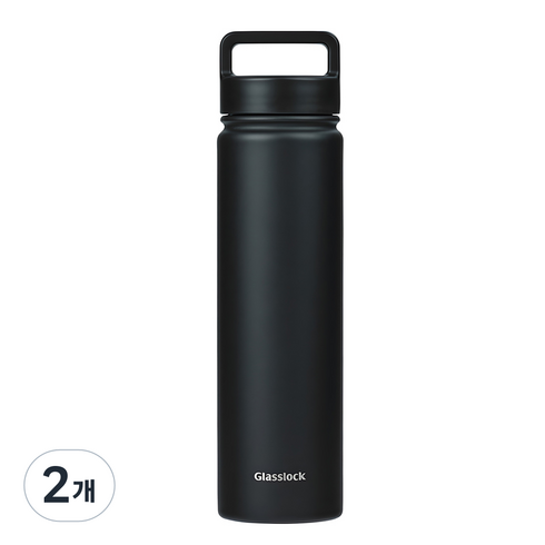 글라스락 스포티 핸들 텀블러, 블랙, 700ml, 2개